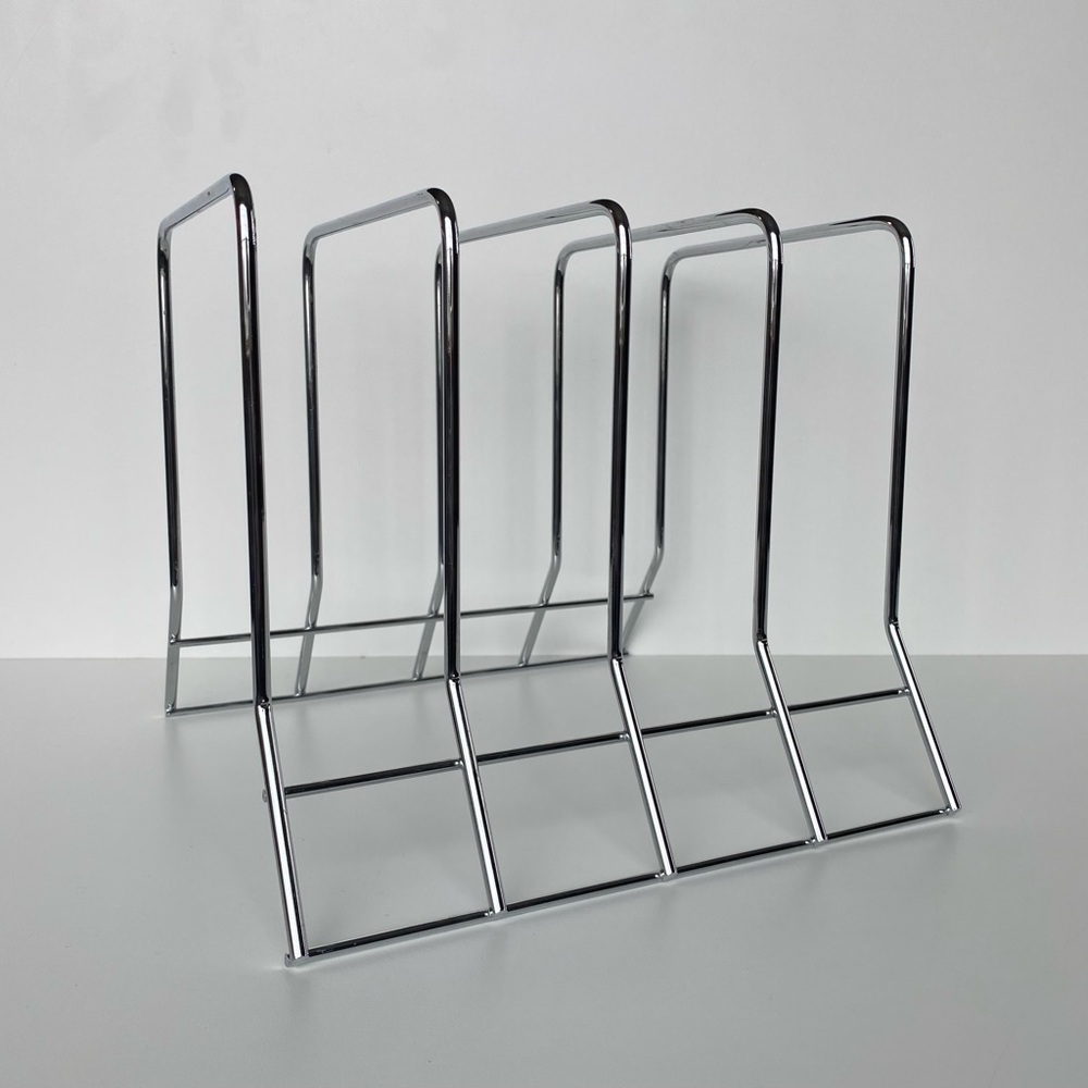 Chrome Metal Kitchen Dish Storage Organizer